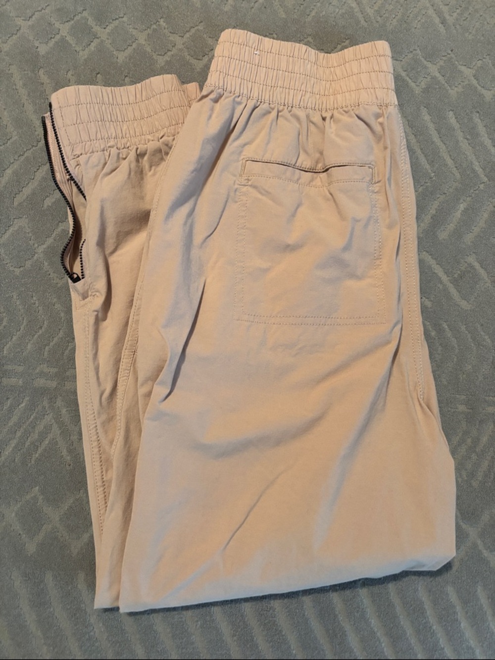 Calia Elastic Waist Casual Pants - Beige